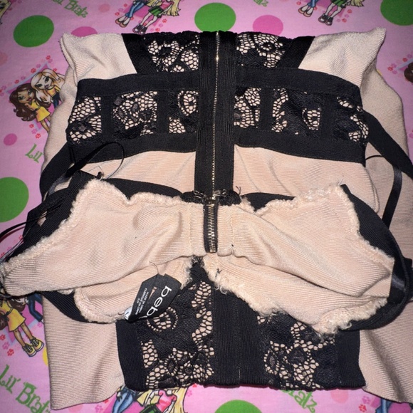 bebe bandage dress lace and beige - Picture 8 of 12